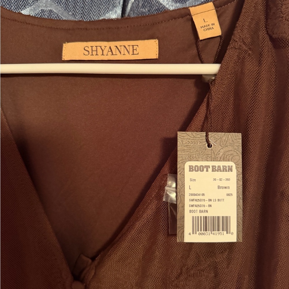 Shyanne Chocolate Lace Long Sleeve Midi Dress - Rich Brown - Picture 2 of 2